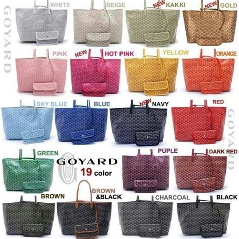 authentic goyard colors|goyard handbags colors.